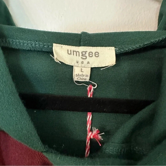 Umgee Women's Long Sleeve 2 Toned Colorblock Hooded Pullover Size L NWT - Picture 5 of 8